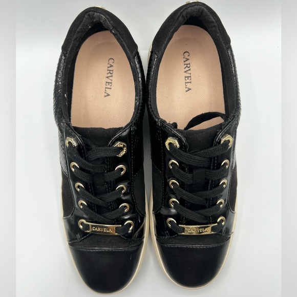 Kurt Geiger Carvela Black Suede Snakeskin Jagger Trainers Size 8.5 US / … - Picture 8 of 13